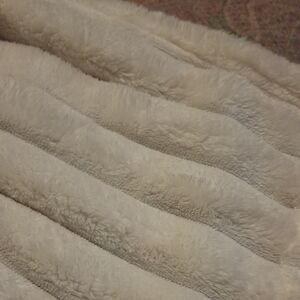 Luxury Cream Plush Throw Blanket